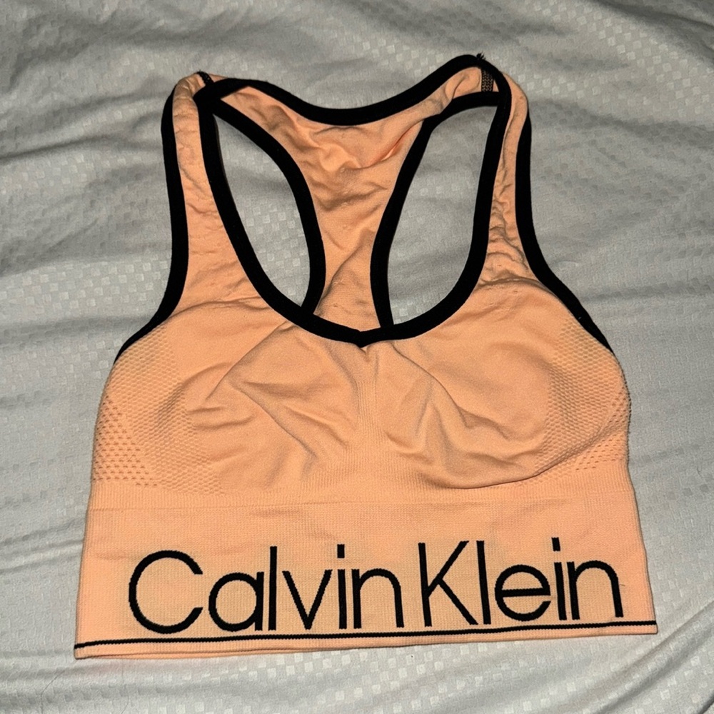 Peachy Orange Sports Bra. Calvin Klein, great condition